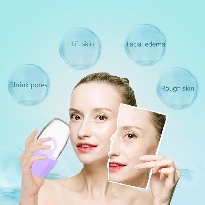 #A Health Ice Roller Skin Care Face Roller Scraping Silicone Mold for Ladies Gif