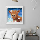 Full Cross Stitch Eco-cotton Thread 11CT DIY Handmade Art Stamped Cattle Kit