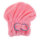 Microfiber Hair Turban Quickly Dry Hair Hat Wrapped Towel Bath Pink