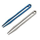 Pocket TC4 Titanium Alloy Tweezers Outdoor Camping Clamping Gadget (Blue)