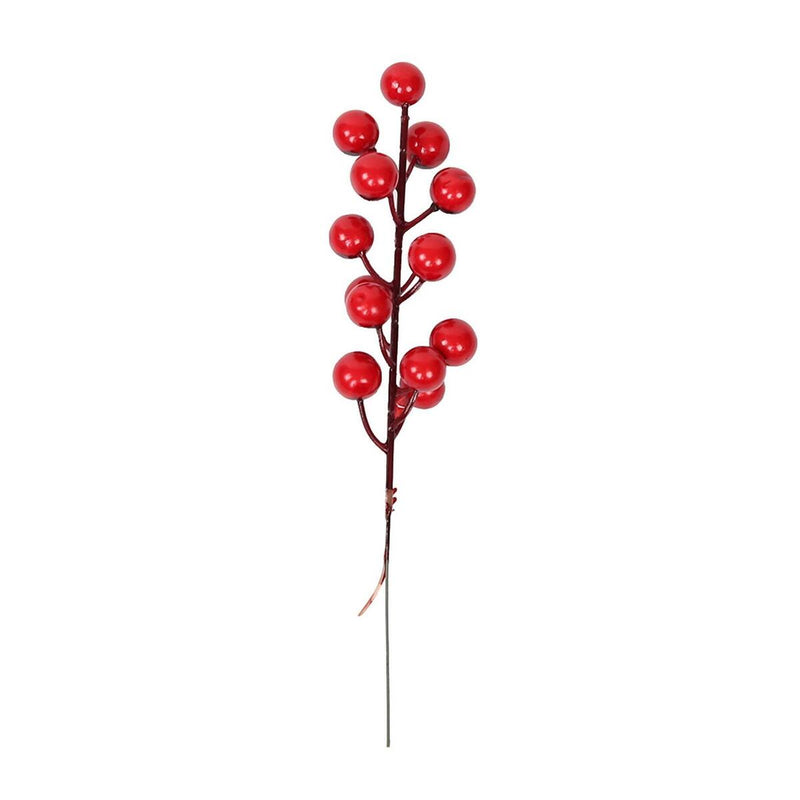 Artificial Red Bird Berry Spray Stem Of Berries Autumn Christmas Decor Xmas.