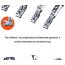 Stainless Steel Rotary Cuticle Nail Clipper Fingernail Toenail Scissors Cutter