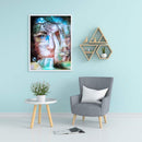 Waterfall Girl Oil Paint By Numbers Kits DIY Craft Coloring Drawing Home De