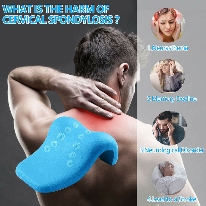 Neck Stretcher - Cervical Traction Chiropractic Neck Pillow with Massage Points