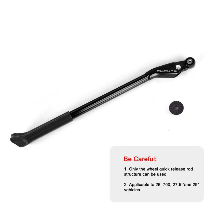 MTB Road Bike Quick Release Kickstand Adjustable Parking Stand Rack (Black)