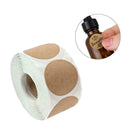 500pcs/1roll Baking Brown Blank Label Round Shape Paper N0R1 Kraft DIY F5E5