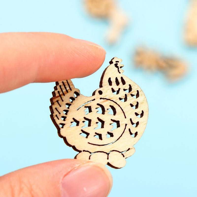 DIY Craft Wooden Eggs Easter Decorations Easter Rabbit Wood Chips Wood Slice