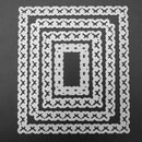 4pcs Metal Cutting Dies Stencils for DIY Scrapbook (Rectangular Butterfly)-