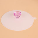 1pc Dustproof Leakproof Silicone Acrylic Diamond Cup Lid Thermal Insulating