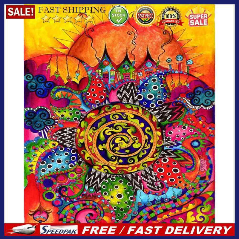 Abstract Sun Flower Oil Paint By Numbers Kit DIY Frameless Drawing for Adul