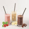 4pcs Metal Stainless Steel Drinking Straws + 1pc Cleaner Brushes
