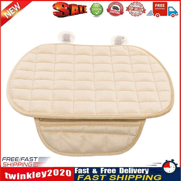 Non Slip Car Seat Cover Warm Plush Seat Protector Mat Pad Cushion (Beige) Newly