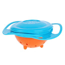 Novelty 360 Rotary Gyro Umbrella Spill-Proof Children Balance Bowl (Blue)