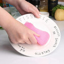 Silicone Dish Washing Brush Pot Pan Kitchen Cleaner Sponge Scrubber (Pink) Newly