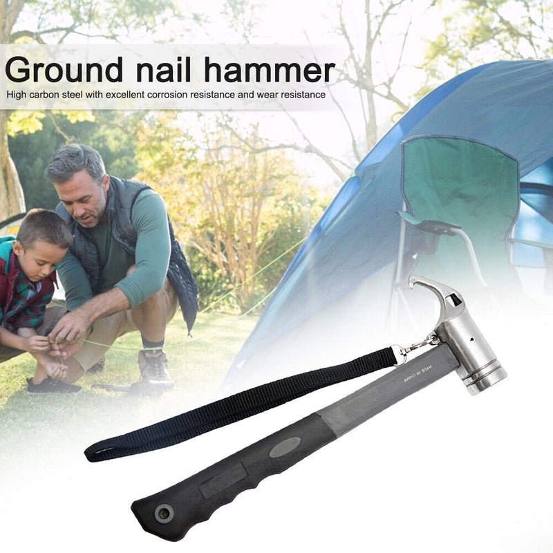 Outdoor Camping Tent Pegs Hammer Stainless Steel Tent Nail Puller Accessori