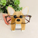 Corgi Glasses Stand Christmas Gift Cute Pet Wooden CS Ornaments For Desktop D4K5