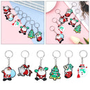 Christmas Tree Cartoon Key Buckle Keyring Hanging Pendant Keychain Santa Claus