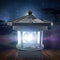 Lighthouse Solar LED Light Garden Outdoor Beacon Rotating Beam Lamp (Black)