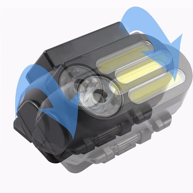 XPE+2* COB LED Headlamp Running Headlight Fishing Head Lamp Work Light