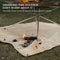 Fireproof Fire Pit Mat for Ground Patio Deck Grass Lawn Fiberglass Grill Bl