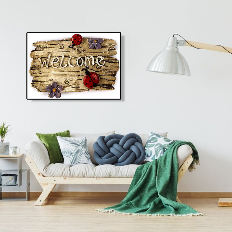 5D DIY Full Drill Diamond Painting Welcome Cross Stitch Mosaic Kit Bedroom Decor