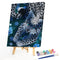 Oil Paint by Numbers Cute Leopard Canvas Artwork Living Room Picture Decoration