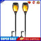 12 LED Flame Torch Light Solar Garden Plug-In Decor Lighting Lamp (2pcs)