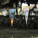 Camping Tent Bunting Pennant Outdoor Scene Layout Triangle Hanging Flag (E)