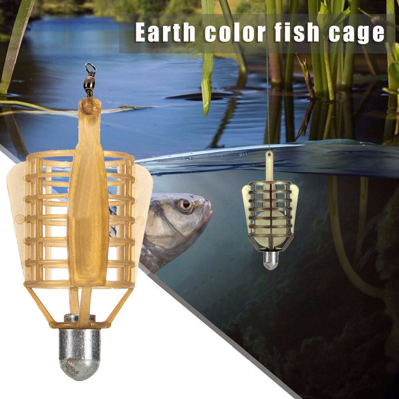 Plastic Bait Feeder Cages Fishing Connector Sinker Fishing Lure Equipment