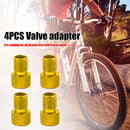 4pcs Presta to US American Bike Valve Adapter Converter Aluminum Alloy Adapter