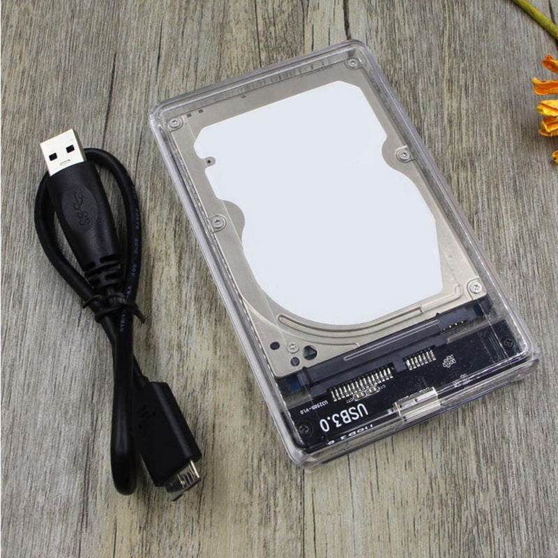 Transparent 2.5 inch HDD SSD Case Box SATA to USB 3.0 Hard Drive Enclosure
