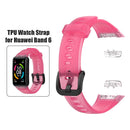 Strap for HUAWEI HONOR Band 6 TPU Wristband Replacement Belt (Rose Red) Newly