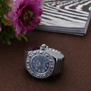Women Arabic Number Round Alloy Girls Finger Ring Watch Party Gifts