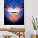 5D DIY Heart Shaped Waves Drawing Full Round Drill Diamond Painting Artwork Kit