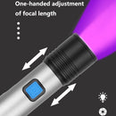Portable 395nm 1200mAh UV Flashlight Mini Banknote Check Manicure Flashlight Kit