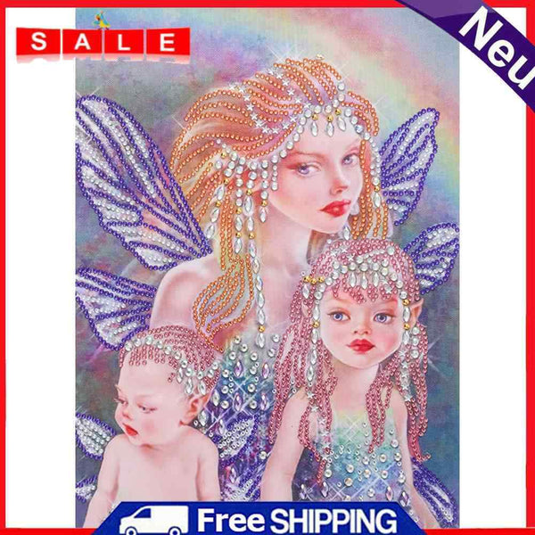 5D DIY Partial Drill Special Shape Girl Rhinestone Diamond Drawing for Home