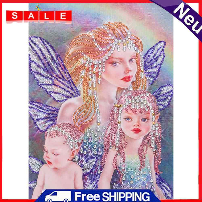 5D DIY Partial Drill Special Shape Girl Rhinestone Diamond Drawing for Home