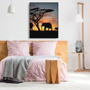 Painting By Numbers Kit DIY Sunset Elephant Canvas Oil Art Picture Craft