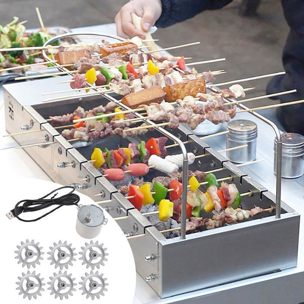 BBQ Picnic Rotisserie Roast Bracket Grill Motor Barbecue Motor Rotary Frame