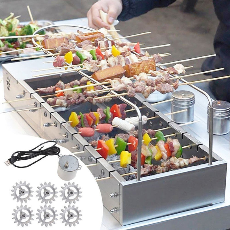 BBQ Picnic Rotisserie Roast Bracket Grill Motor Barbecue Motor Rotary Frame