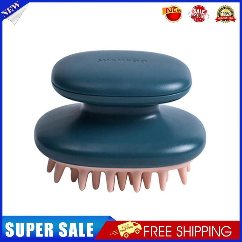 Silicone Head Scalp Massage Shampoo Handheld Hair Washing Comb (Blue)
