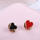 Accessories Funny Poker Shaped Alloy Brooches Collar Pins Boutonniere Badges