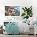 Seaside Holiday Cottage Oil Paint By Numbers Canvas DIY Picture for Adults Child