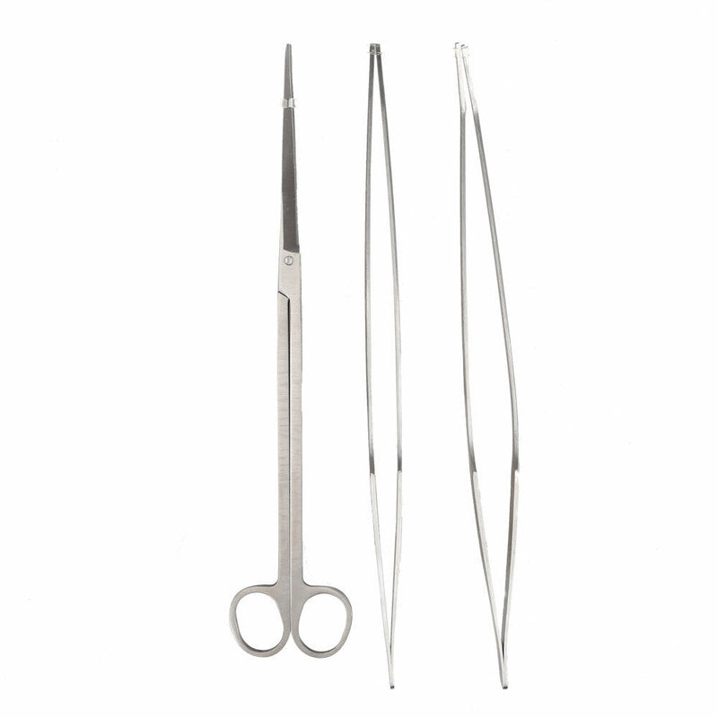 3in 1 Aquarium Aquatic Live Plants Long Handle Tweezers Scissors Trim Tools Set