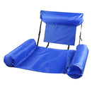 Floating Row Swimming Pool Inflatable Folding Water Hammock Bed (Dark Blue)