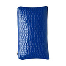 Retro Crocodile Leather Women Clutch Bag Zipper Purse Handbag (Dark Blue)