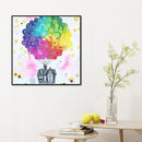 Full Round Diamond Painting Dream of Flying House Rhinestone Mosaic Home Decor