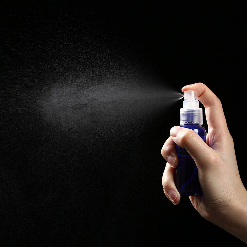 2x 50ml Mini Refillable Empty Spray Bottles Plastic Perfume Containers Atom