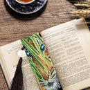 2pcs 5D DIY Diamond Painting Leather Bookmark Special-shaped Drill Book Marks