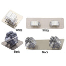 10pcs Wall Mounted Mop Holder Broom Brush Hanger Rack Organizer(Black)